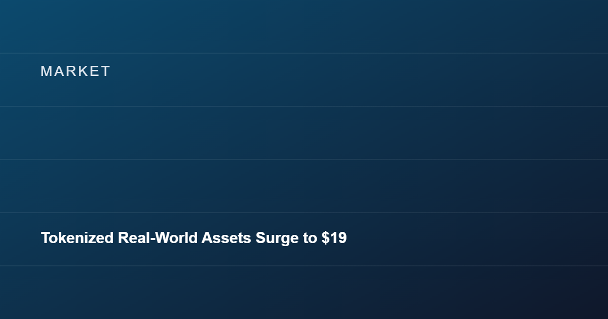 Tokenized Real-World Assets Surge to $19.3 Billion in Q1 2026