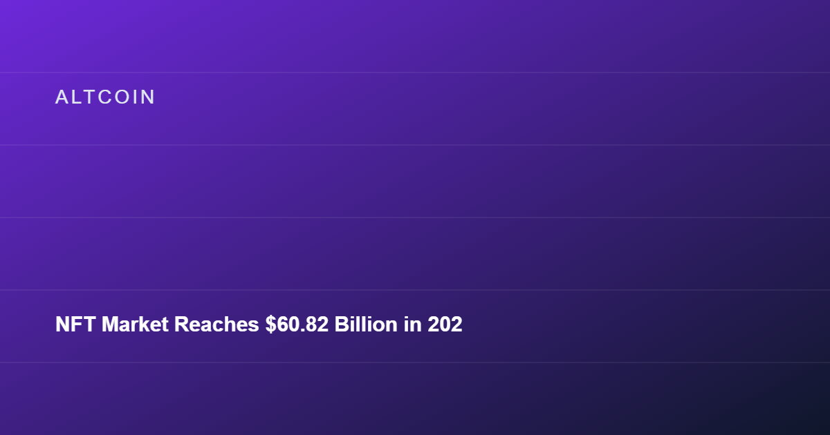 NFT Market Reaches $60.82 Billion in 2026 as Gaming Drives 38% of Volume